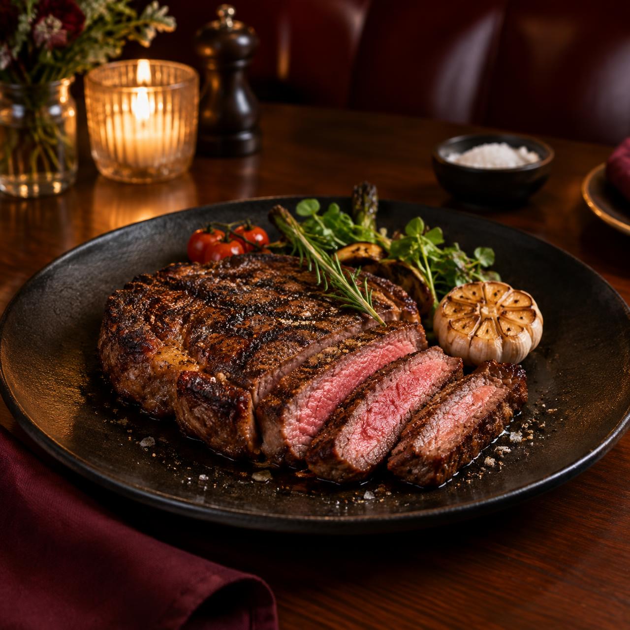 Dinner plate illustrating the food context used by a retail wine recommendation experience